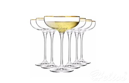 Krosno Glass S.A. Płaskie kieliszki do szampana 240 ml - Harmony Gold (B575)  - zdjęcie duże 3