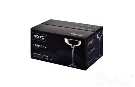 Krosno Glass S.A. Płaskie kieliszki do szampana 240 ml - Harmony Gold (B575)  - zdjęcie duże 2