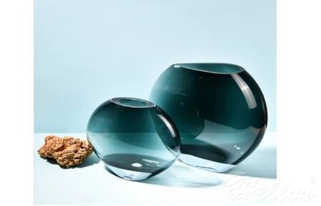 Krosno Glass S.A. Wazon duży 29 cm / Szaro-niebieski (C894)  - zdjęcie duże 1