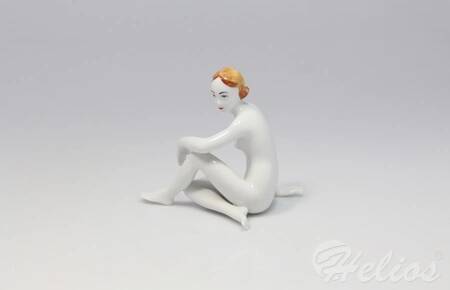 Ćmielów Figurka porcelanowa ZAMYŚLONA 0060  - zdjęcie duże 2