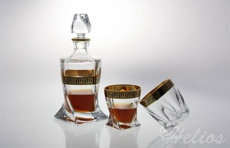 Bohemia Komplet kryształowy do whisky - QUADRO VERSO Gold (CZ531858)  - zdjęcie duże 1