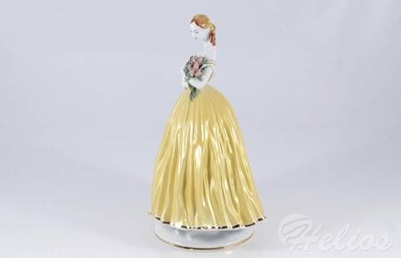 Ćmielów Figurka porcelanowa - MARKIZA w żółtej sukni (0060)   - zdjęcie duże 1
