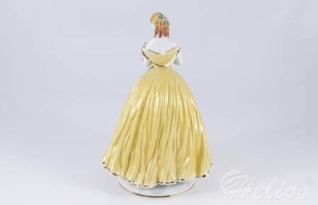 Ćmielów Figurka porcelanowa - MARKIZA w żółtej sukni (0060)   - zdjęcie duże 2