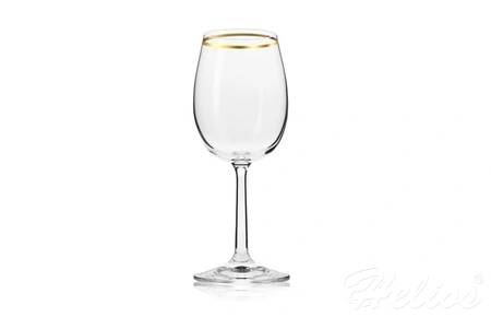 Krosno Glass S.A. Kieliszki do wina 250 ml - BASSIC Glass / Złoty Pasek (FKMA357)  - zdjęcie duże 1