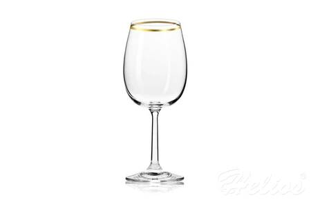 Krosno Glass S.A. Kieliszki do wina 350 ml - BASSIC Glass / Złoty Pasek (FKMA357)  - zdjęcie duże 1