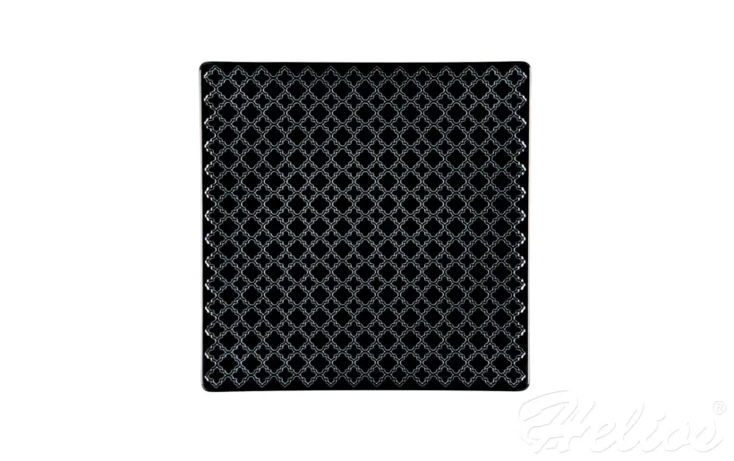 Krosno Glass S.A. Talerz płytki / kwadratowy 30,5 cm - K80E MARRAKESZ (czarny) - zdjęcie główne