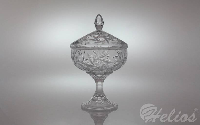 Bohemia Bomboniera kryształowa na nodze 24 cm - Pinwheel / szlif bez wypełnienia (CZ827203) - zdjęcie główne