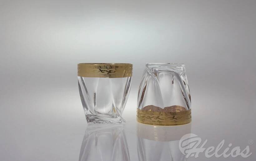 Bohemia Szklanki kryształowe do whisky 340 ml - QUADRO RICH GOLD (949193) - zdjęcie główne