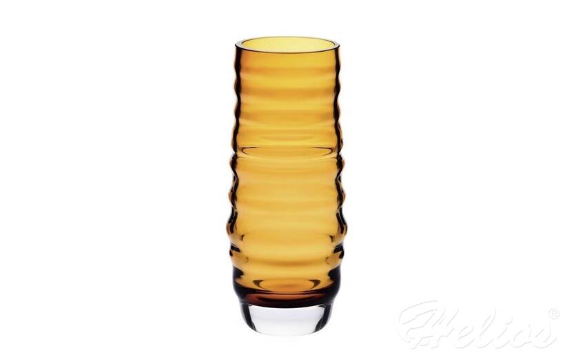 Helios szkło: Wazon ryflowany 25 cm / Bursztyn (B072)