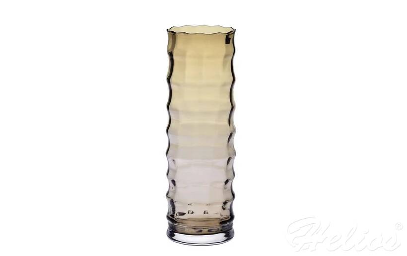 Helios szkło: Wazon optyk pionowy 35 cm / Brąz dymny (D060)