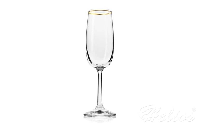 Krosno Glass S.A. Kieliszki do szampana 170 ml - BASSIC Glass / Złoty Pasek (FKMA357) - zdjęcie główne