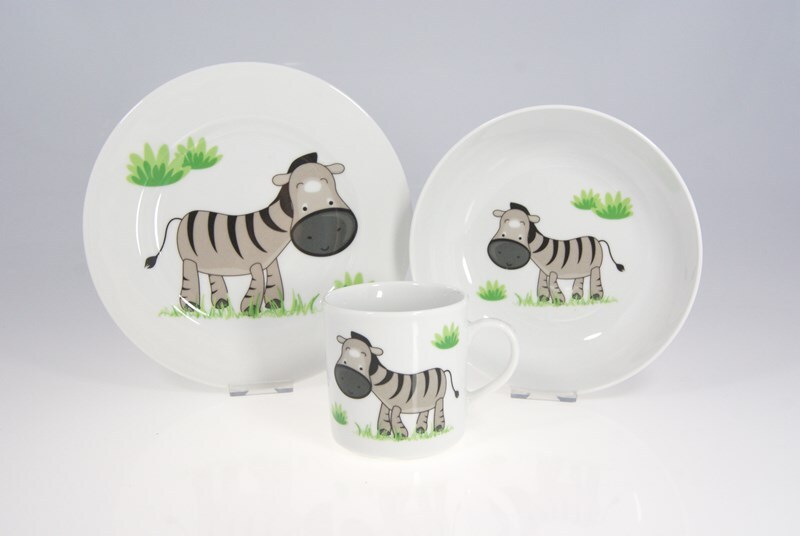 Helios szkło: Zestaw naczyń dla dzieci - Zebra 5137 ROMA / MARGOT