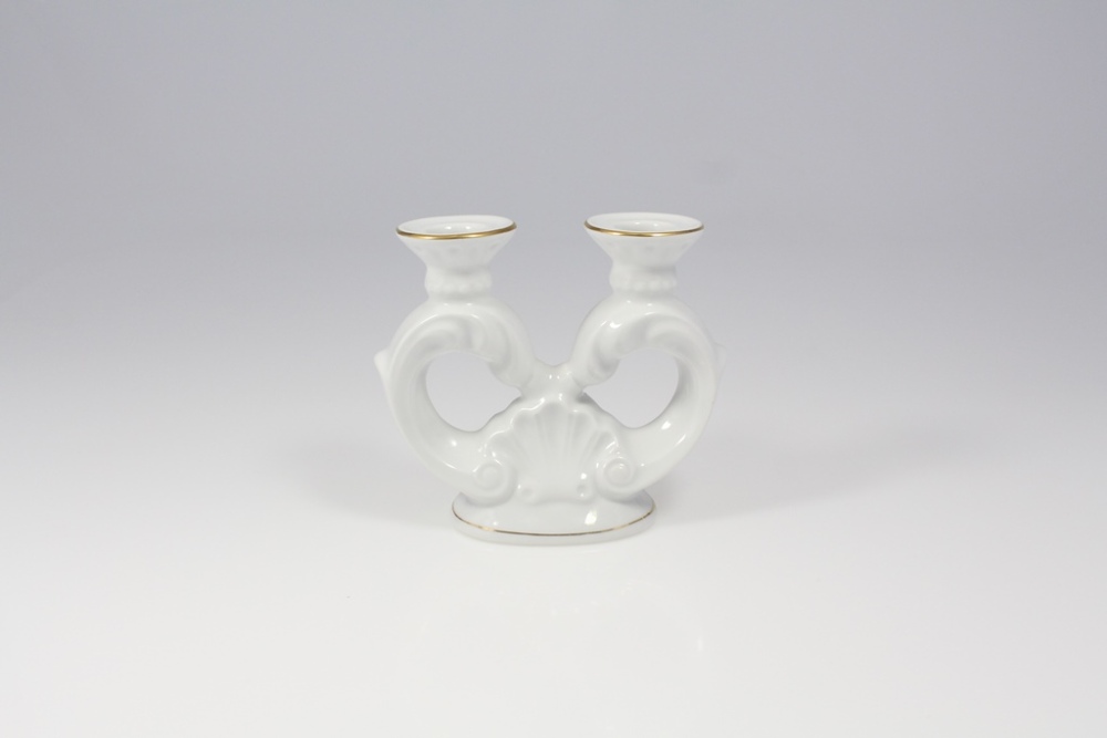 Helios szkło: Świecznik dwuramienny - 3604 ROCOCO