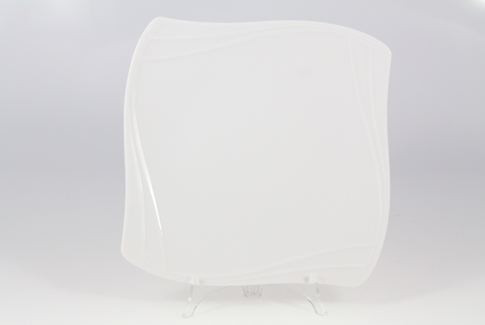 Helios szkło: Talerz płytki 27 cm - VANITY Biały