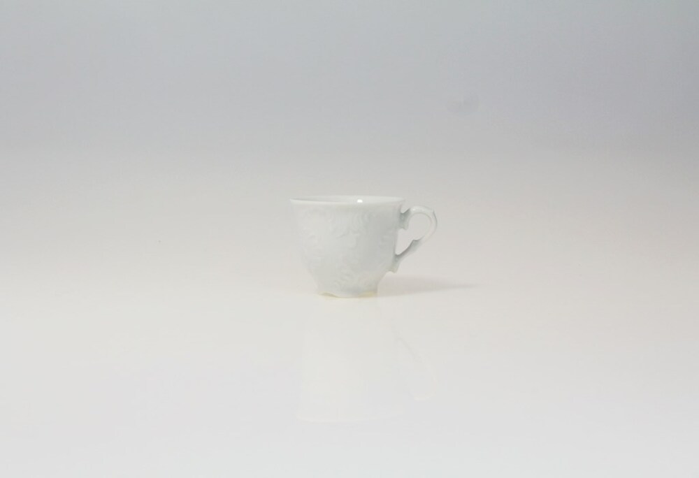 Helios szkło: Filiżanka 0,10 l - 0001 ROCOCO + Spodek 12,5 cm - 0001 ROCOCO