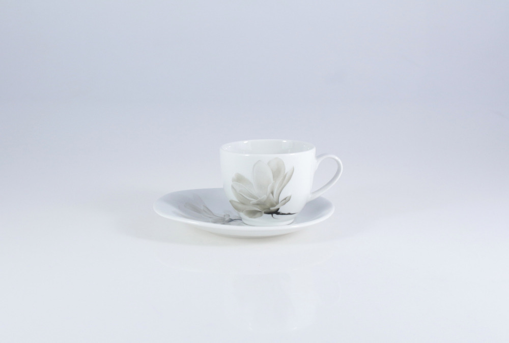 Helios szkło: Filiżanka 0,20 l ze spodkiem - 6474 MAGNOLIA (Avocado)