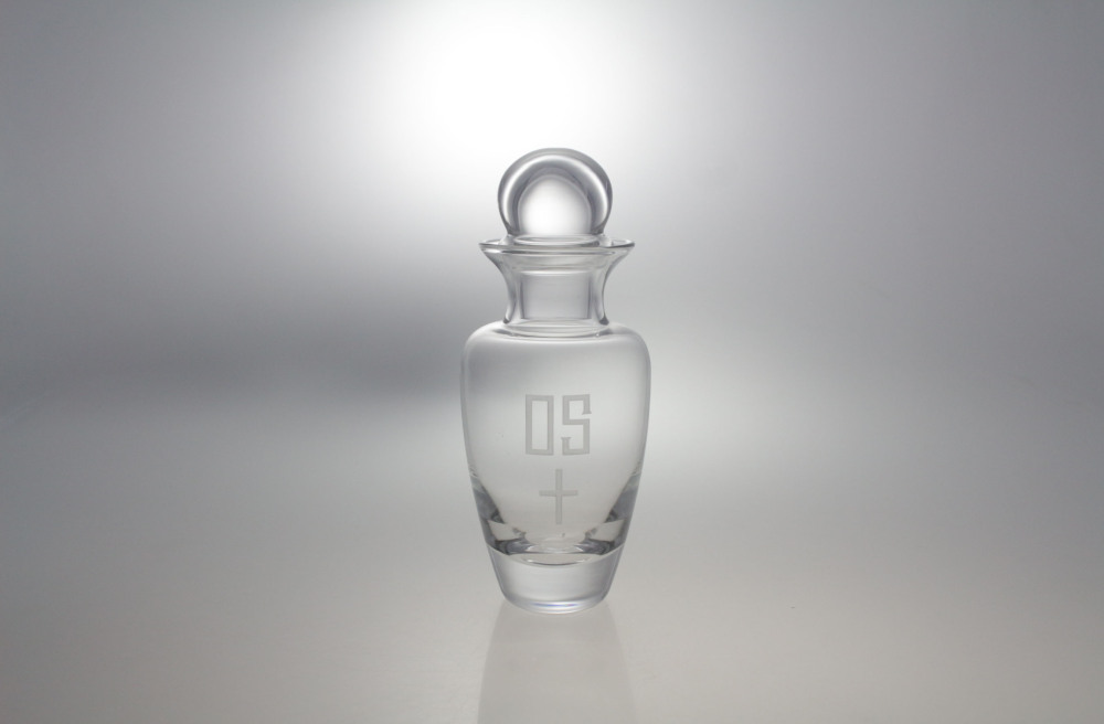 Helios szkło: Handmade / Karafka z korkiem 700 ml - BEZBARWNA ze zdobieniem (2924)