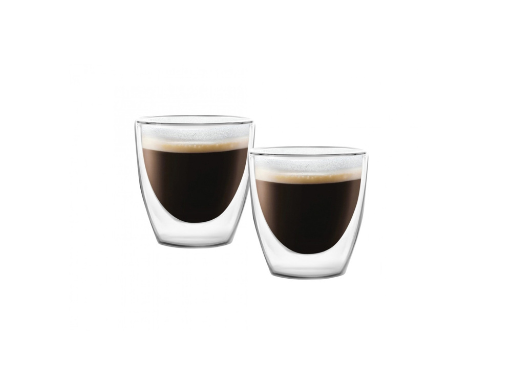 Helios szkło: Filiżanki do espresso z podwójną ścianką 80 ml / 2 szt. - AMO (5837)