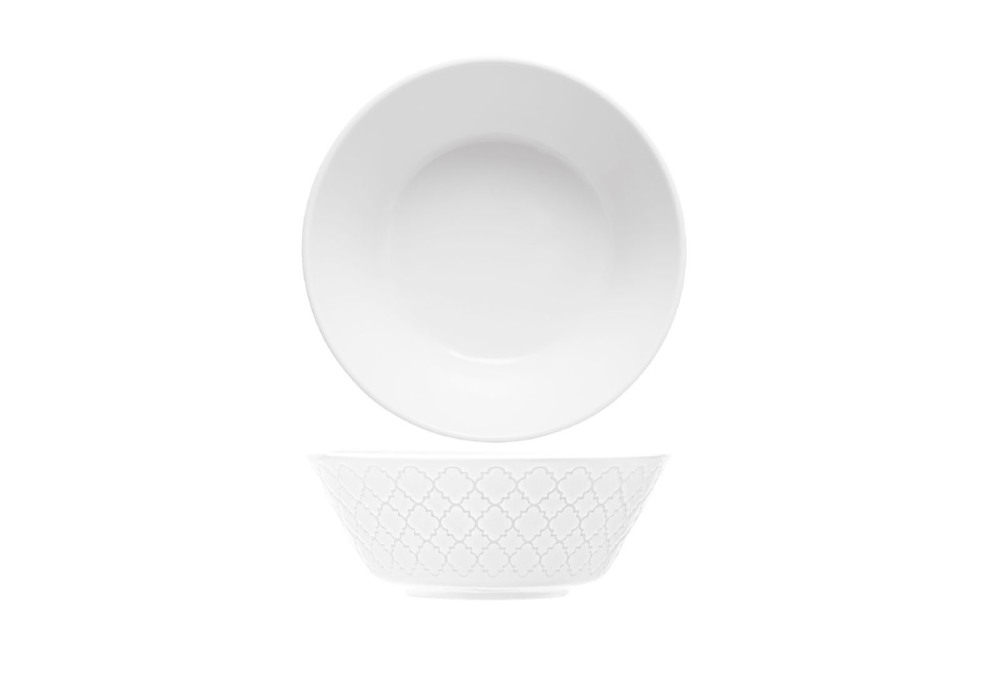 Helios szkło: Salaterka 23 cm - MARRAKESZ (biały)