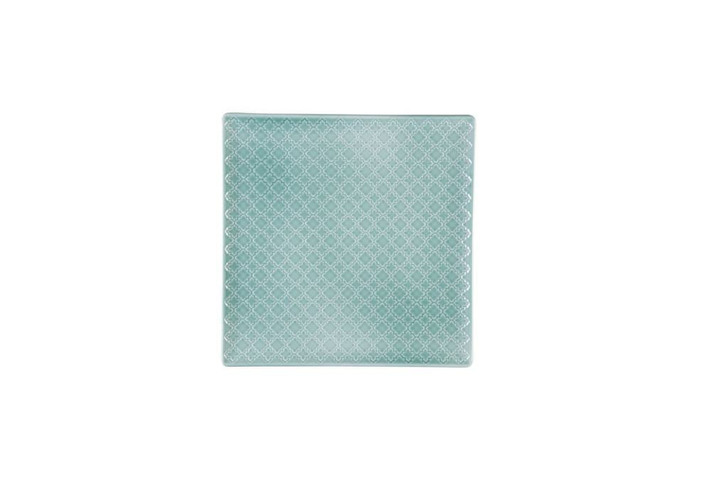 Helios szkło: Talerz płytki / kwadratowy 20,5 cm - K50E MARRAKESZ (zielony)