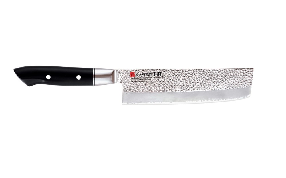 Helios szkło: Kasumi Nóż Nakiri kuty VG10 HM dł. 17 cm  młotkowany (K-74017)