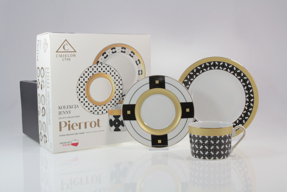 Helios szkło: Zestaw do kawy / 3 części  - G891 Jenny Pierrot