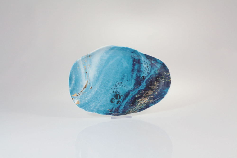 Helios szkło: Zestaw talerzy płytkich 21 cm / 2 szt. - 7203 STONE AGE / Baltic