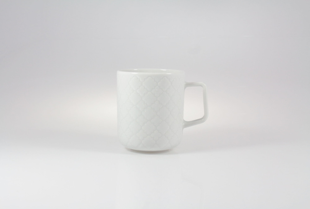 Helios szkło: Kubek 400 ml - MARRAKESZ biały (LU4299)