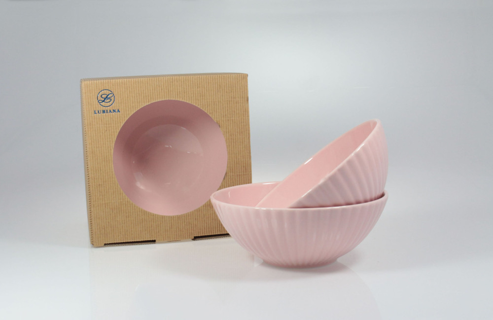 Helios szkło: Zestaw salaterek 17 cm / 6 szt. - K70 Daisy Różowa (3206DJ01K70T)