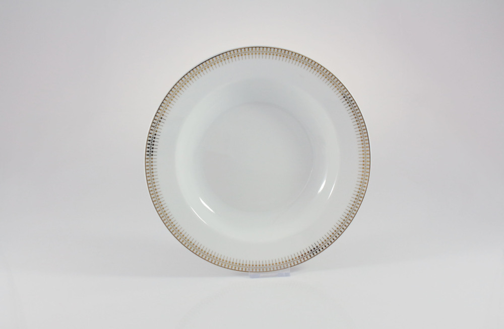 Helios szkło: Talerz głęboki 22,5 cm - G682 YVONNE Złoty Miraż