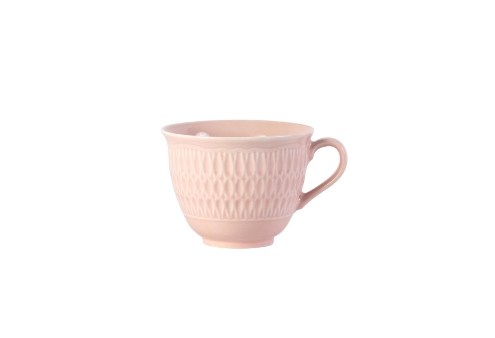 Helios szkło: Filiżanka 250 ml - SOFIA / LB07 Różowa + Spodek 15,7 cm - SOFIA / LB07 Różowa + Talerz płytki 21 cm - SOFIA / LB07 Różowa