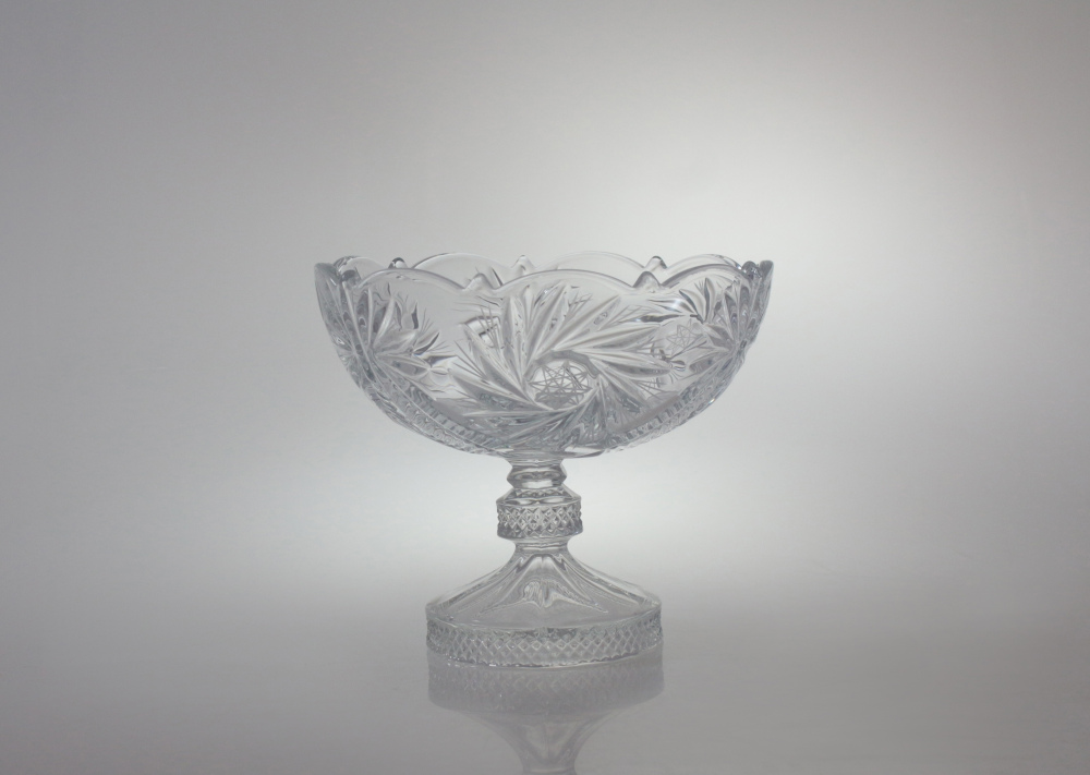 Helios szkło: Owocarka kryształowa na nodze 22 cm - 15828 (200369)