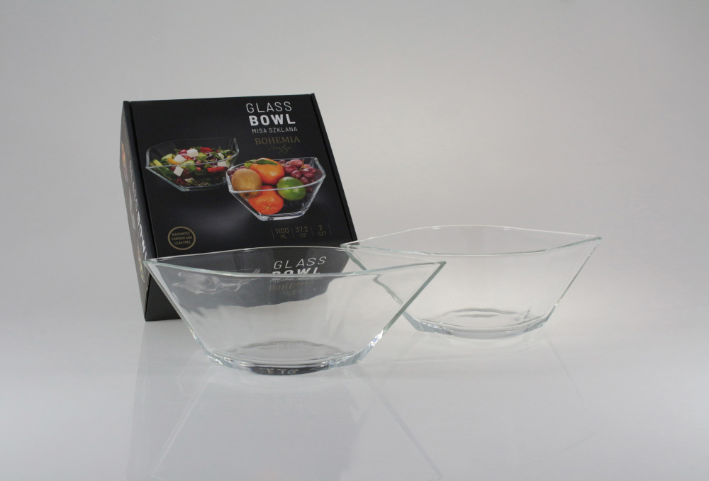 Helios szkło: Misy kryształowe 24,5 cm / 2 szt. - PRESTIGE (802503)