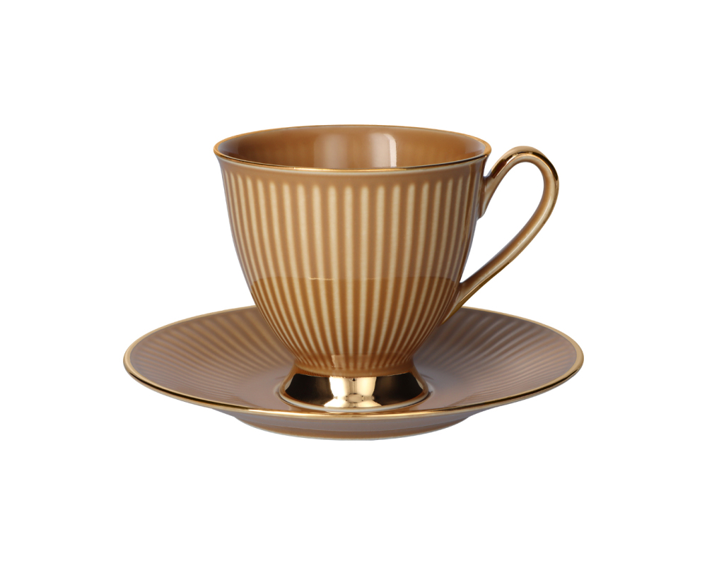 Helios szkło: Filiżanka ze spodkiem 250 ml Dalia Cappucino GZ03