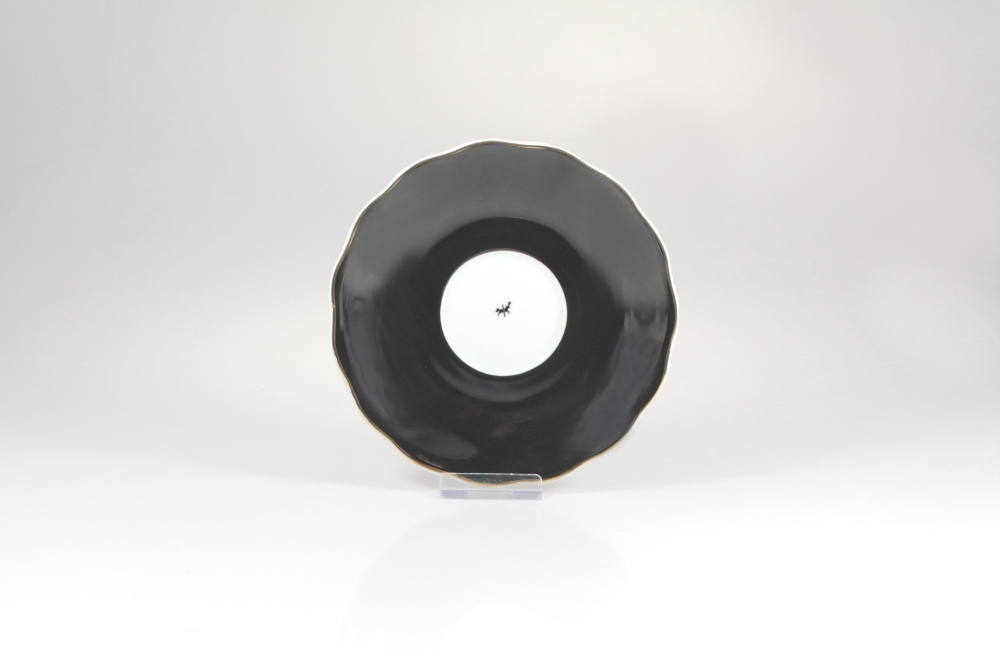 Helios szkło: Spodek 14 cm / małe kółko - G910 ALASKA Circus Black + Filiżanka 0,17 l - G910 ALASKA Circus Black + Pudełko ĆMIELÓW / dedykowane filiżankom z serii Alaska