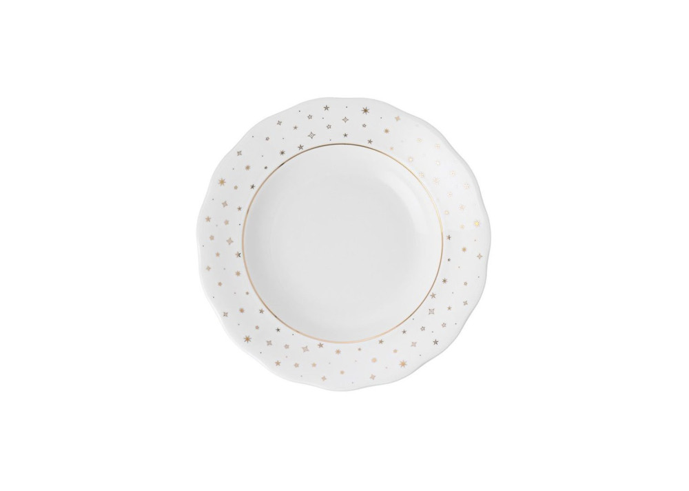 Helios szkło: Talerz głęboki 22,5 cm - BN07 Alaska Blask Świąt