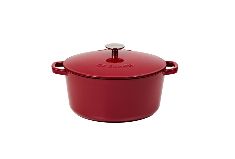 Helios szkło: Garnek żeliwny 5,0 l - NATUR IRON / bordo