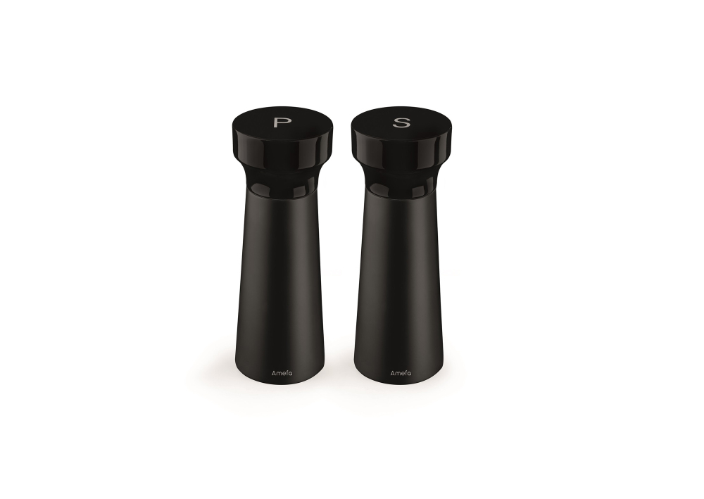 Helios szkło: Komplet młynków 15 cm - 6765 CZARNE