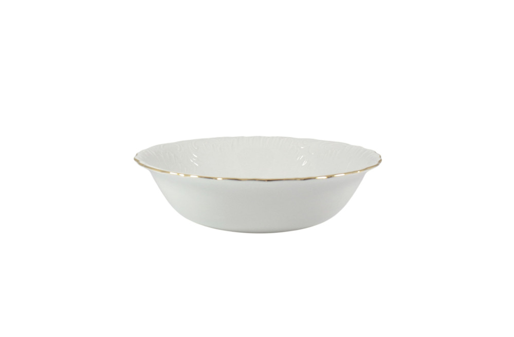 Helios szkło: Salaterka okrągła 23 cm - 3604 ROCOCO Złoty pasek