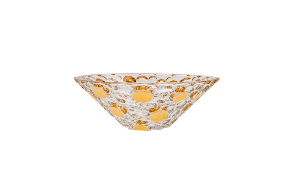 Helios szkło: Misa kryształowa 30 cm - LISBOA GOLD (022366)