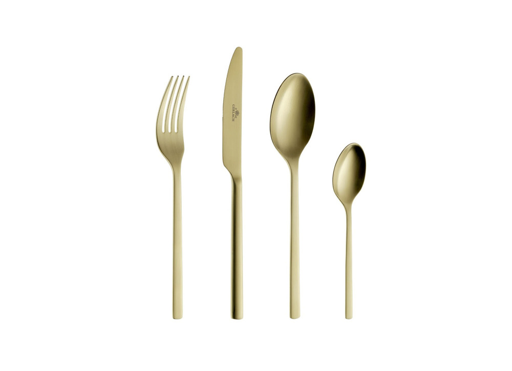 Helios szkło: Zestaw sztućców, 24 szt. / połysk - 112 MODERN Gold