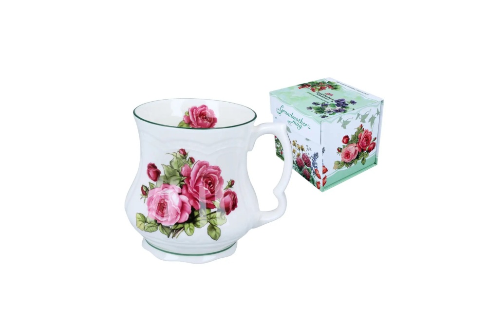 Helios szkło: Kubek Babuni 380 ml - Róże (707-3115)