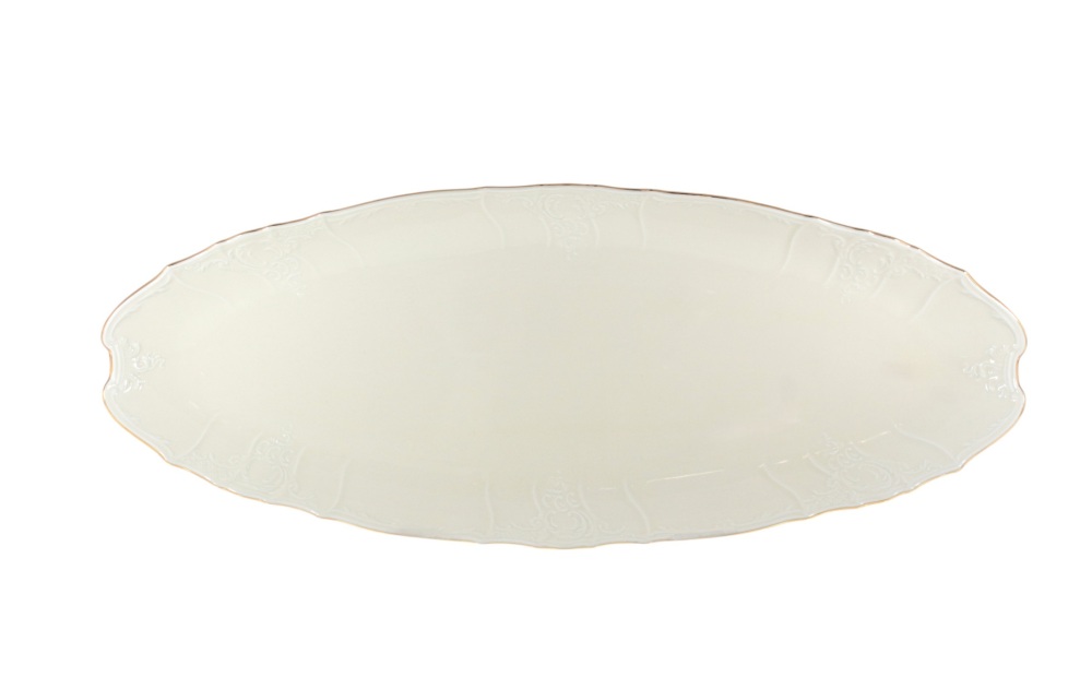 Helios szkło: Półmisek na rybę 65 cm - Bernadotte Ivory Gold (159300)