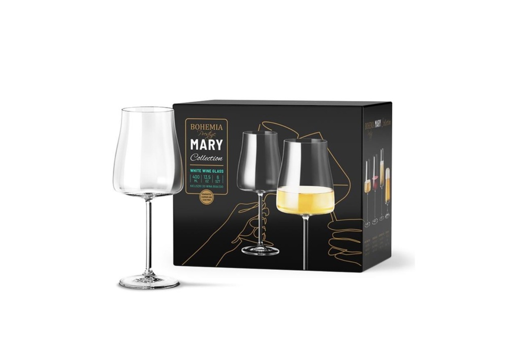 Helios szkło: Kieliszki do wina 400 ml / 6 szt.- Mary (802626)