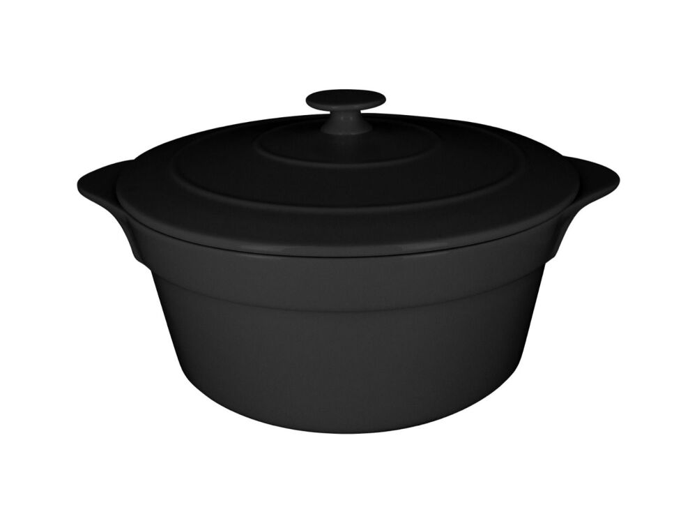 Helios szkło: Kociołek porcelanowy 467 ml czarny