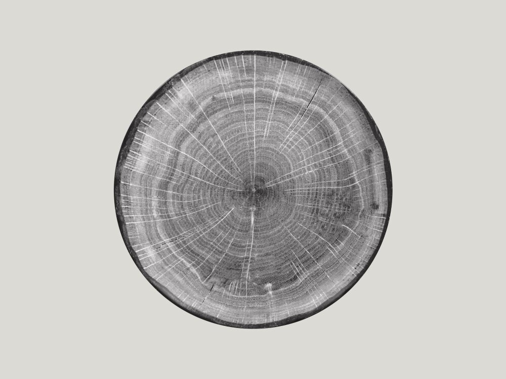 Helios szkło: Talerz płaski, 24 cm, szary, Woodart