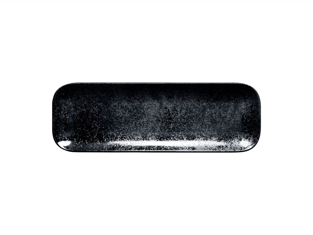 Helios szkło: Talerz płaski, 33 x 11 cm, Karbon