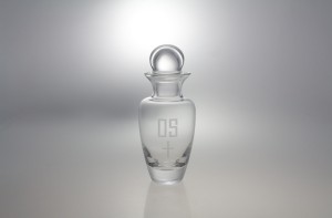Helios szkło: Handmade / Karafka z korkiem 700 ml - BEZBARWNA ze zdobieniem (2924)