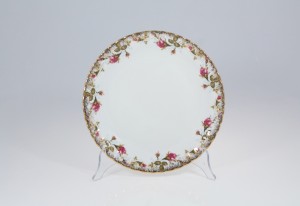 Helios szkło: Talerz płytki 26 cm - B013 IWONA Złota róża