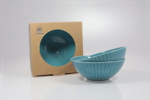 Helios szkło: Zestaw salaterek 17 cm / 6 szt. - K60 Daisy Turkus (3206DJ01K60T)